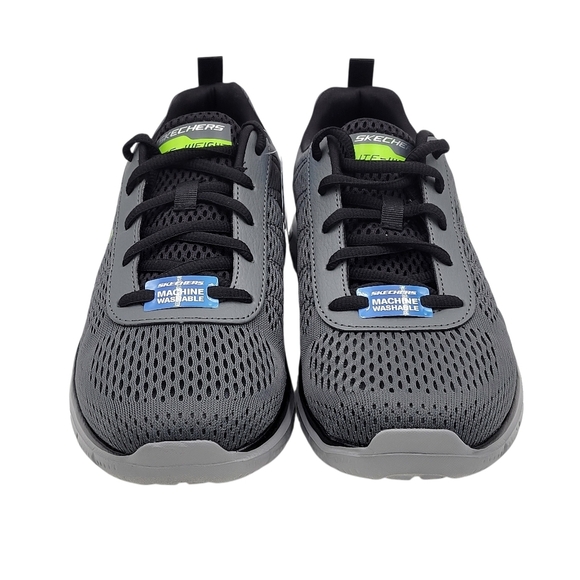 Skechers Track Moulton Jogger Men 9 Gray Lime Green S Logo Trainers Sneakers New main image 8